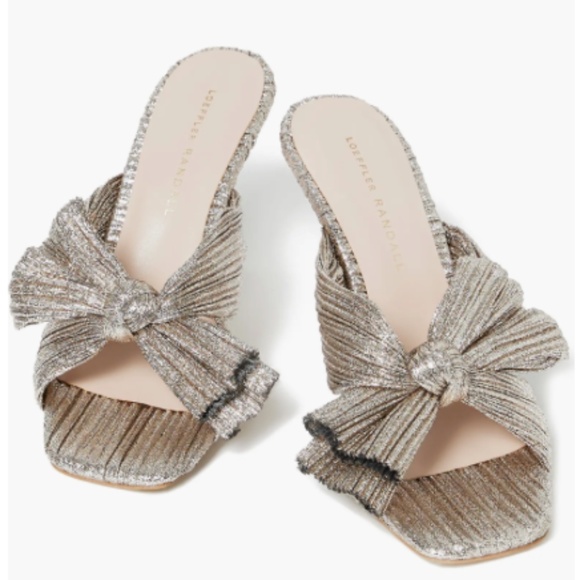 Loeffler Randall Claudia Pleated Bow Mule SANDALS Size 6  Loeffler Randall Claudia Sandal